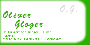 oliver gloger business card